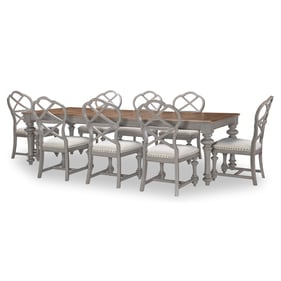 Legacy Furniture Kingston Brown Tweed Gray 9pc Dining Room Set