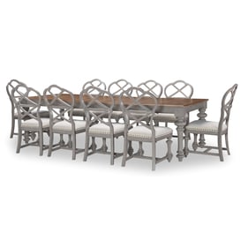 Legacy Furniture Kingston Brown Tweed Gray 11pc Dining Room Set