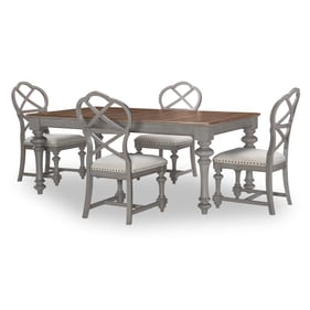 Legacy Furniture Kingston Brown Tweed Gray 5pc Dining Room Set