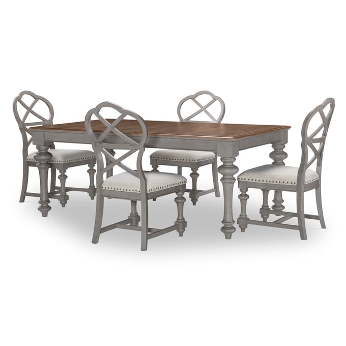 Legacy Furniture Kingston Brown Tweed Gray 5pc Dining Room Set LGC-2311-122-140-DR-S1