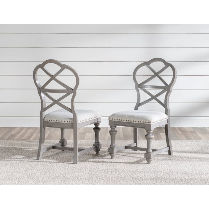 2 Legacy Furniture Kingston Tweed Gray Side Chairs LGC-2311-140