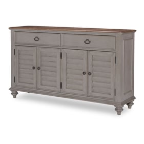 Legacy Furniture Kingston Brown Tweed Gray Louvered Server