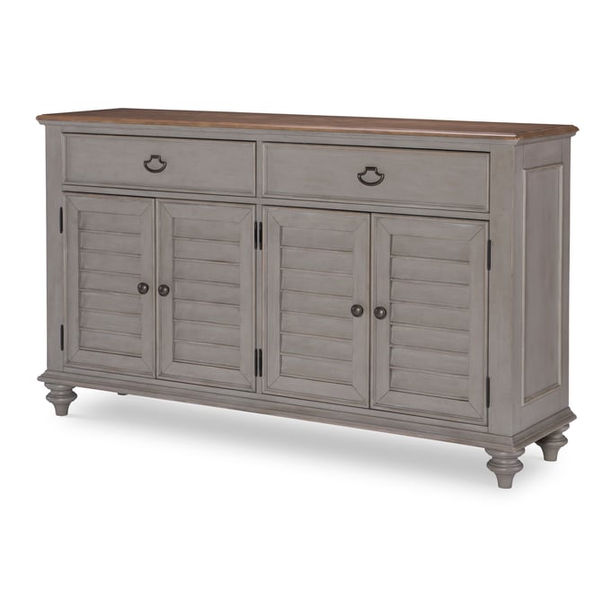 Legacy Furniture Kingston Brown Tweed Gray Louvered Server LGC-2311-172