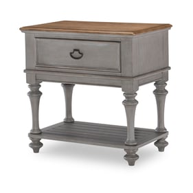 Legacy Furniture Kingston Brown Tweed Gray Open Nightstand