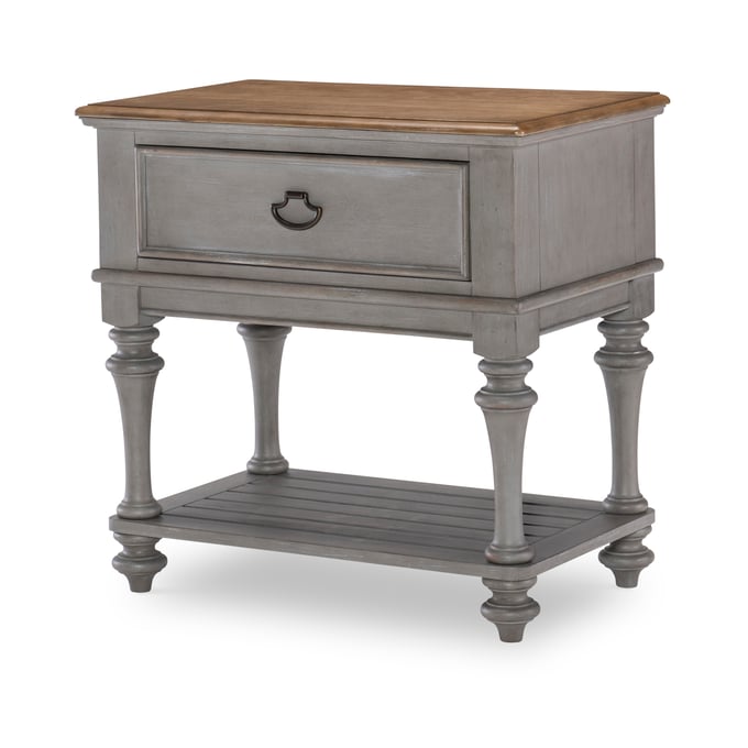 Legacy Furniture Kingston Brown Tweed Gray Open Nightstand LGC-2311-3101