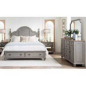 Legacy Furniture Kingston Brown Tweed Gray 4pc Bedroom Set With King Poster...