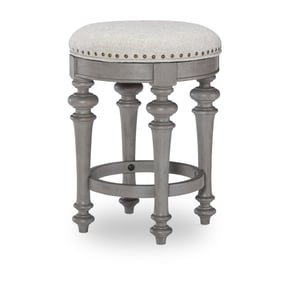 Legacy Furniture Kingston Tweed Gray Round Swivel Stool