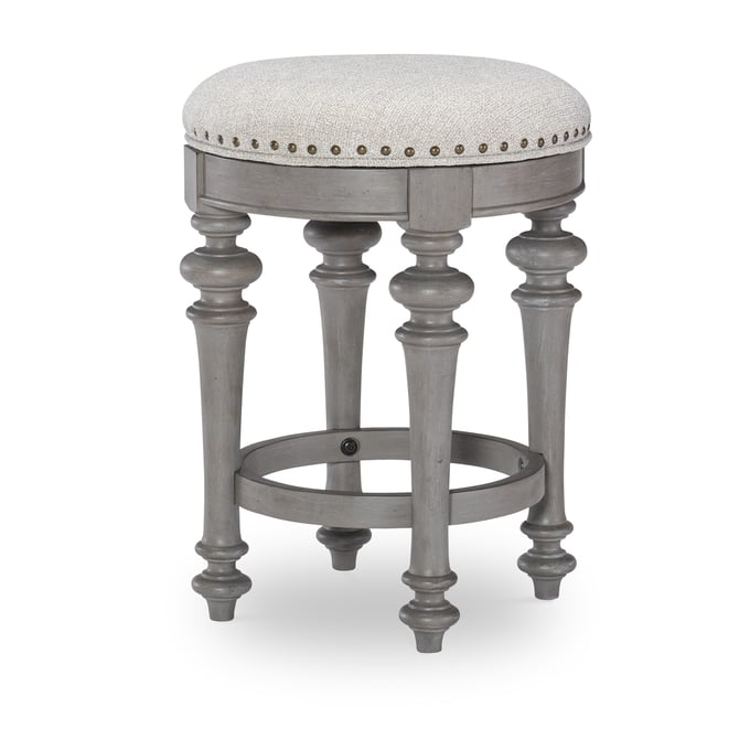 Legacy Furniture Kingston Tweed Gray Round Swivel Stool LGC-2311-845