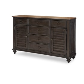 Legacy Furniture Kingston Brown Dark Sable Louvered Dresser