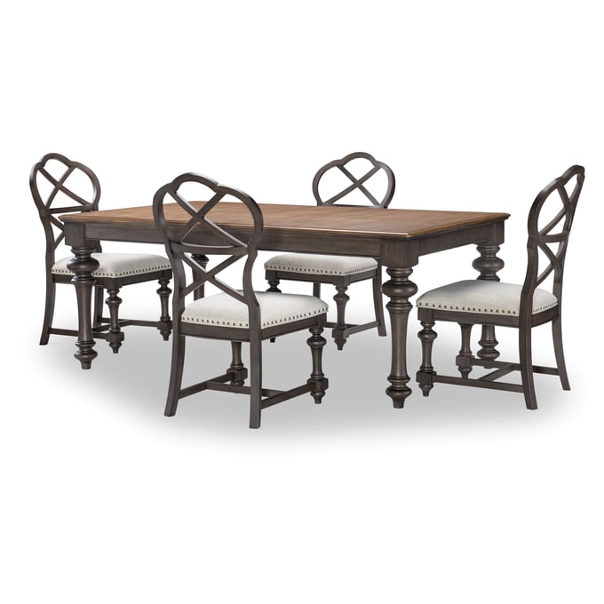 Legacy Furniture Kingston Brown Dark Sable 5pc Dining Room Set LGC-2312-122-140-DR-S1