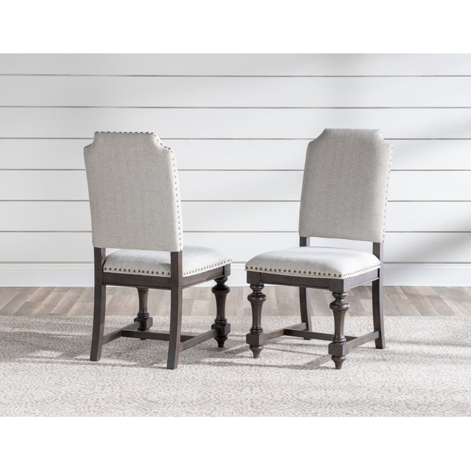 2 Legacy Furniture Kingston Dark Sable Upholstered Side Chairs LGC-2312-240