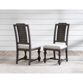 2 Legacy Furniture Kingston Dark Sable Louvered Side Chairs