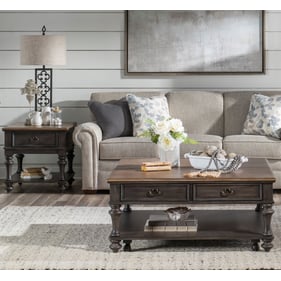 Legacy Furniture Kingston Brown Dark Sable 3pc Coffee Table Set