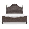 Louvered Poster Headboard, King 6/6 - Cal. King 6/0, KD, Accepts Metal Bed Frame