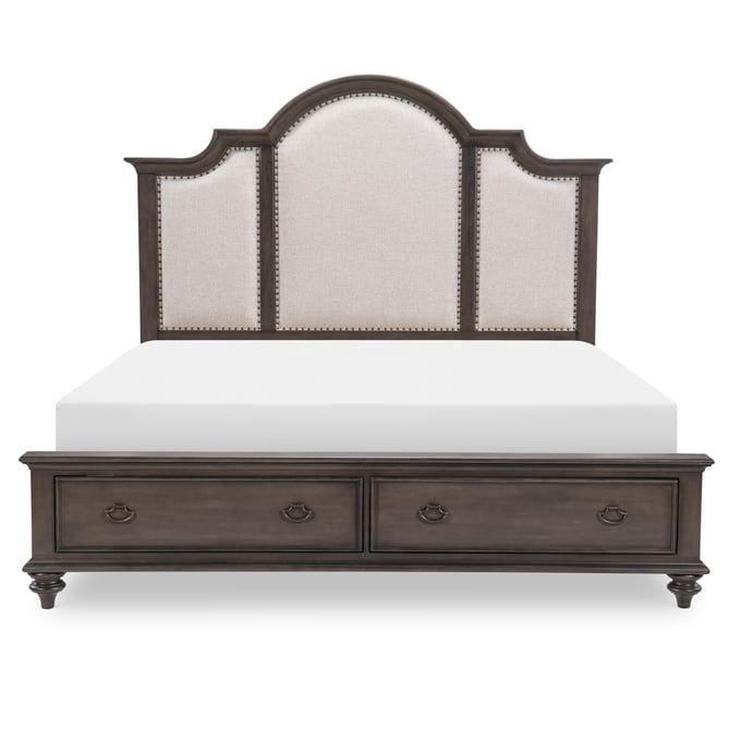 Legacy Furniture Kingston Dark Sable Upholstered Queen Drawer Bed LGC-2312-4235K