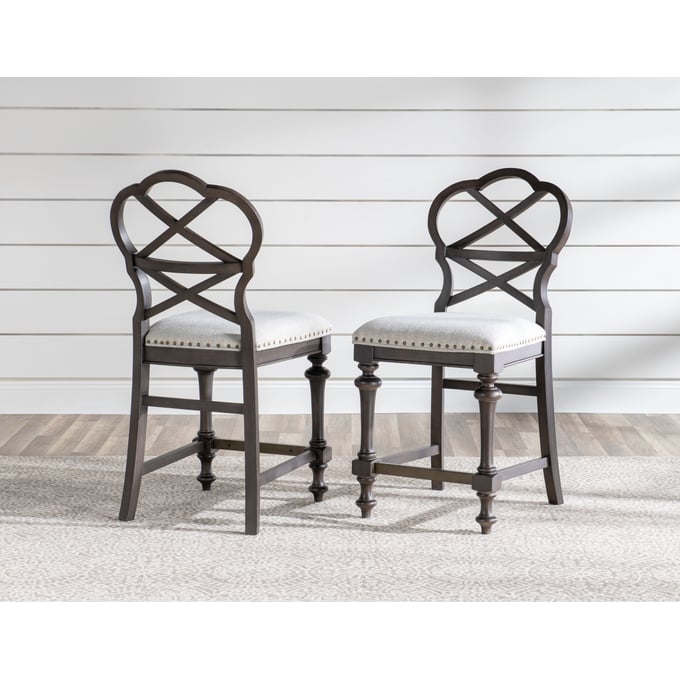 2 Legacy Furniture Kingston Dark Sable Counter Height Chairs LGC-2312-945