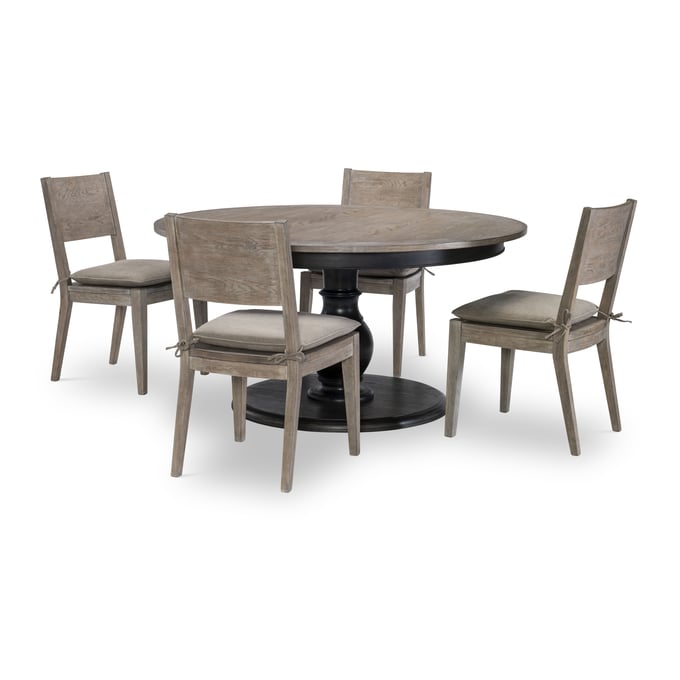 Legacy Furniture Halifax Java Flax Round 5pc Dining Room Set LGC-2400-521K-140-DR-S1