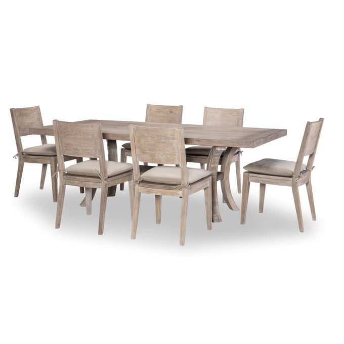 Legacy Furniture Halifax Flax Trestle 7pc Dining Room Set LGC-2400-622-140-DR-S2