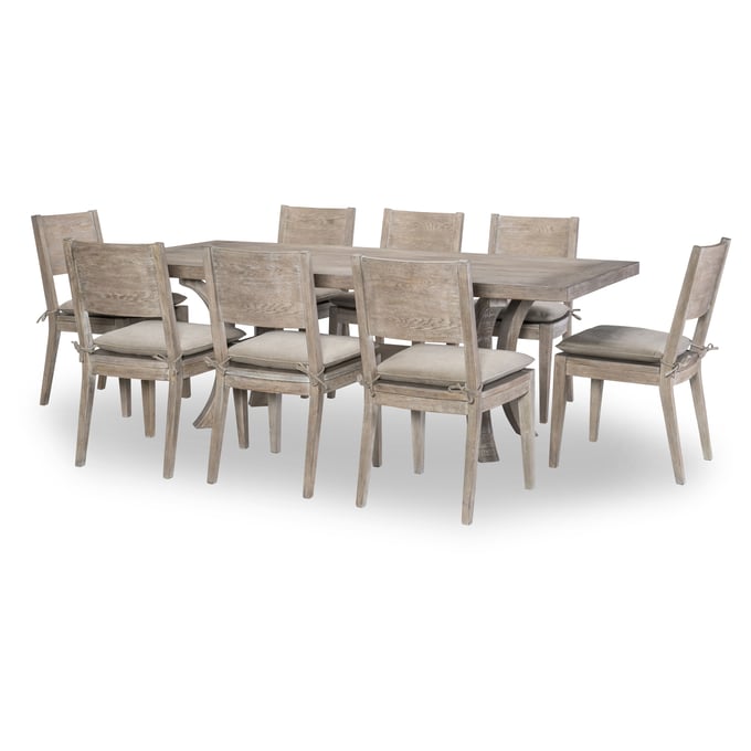 Legacy Furniture Halifax Flax Trestle 9pc Dining Room Set LGC-2400-622-140-DR-S3