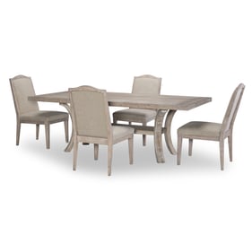 Legacy Furniture Halifax Flax Trestle 5pc Dining Room Set With Upholstered ...