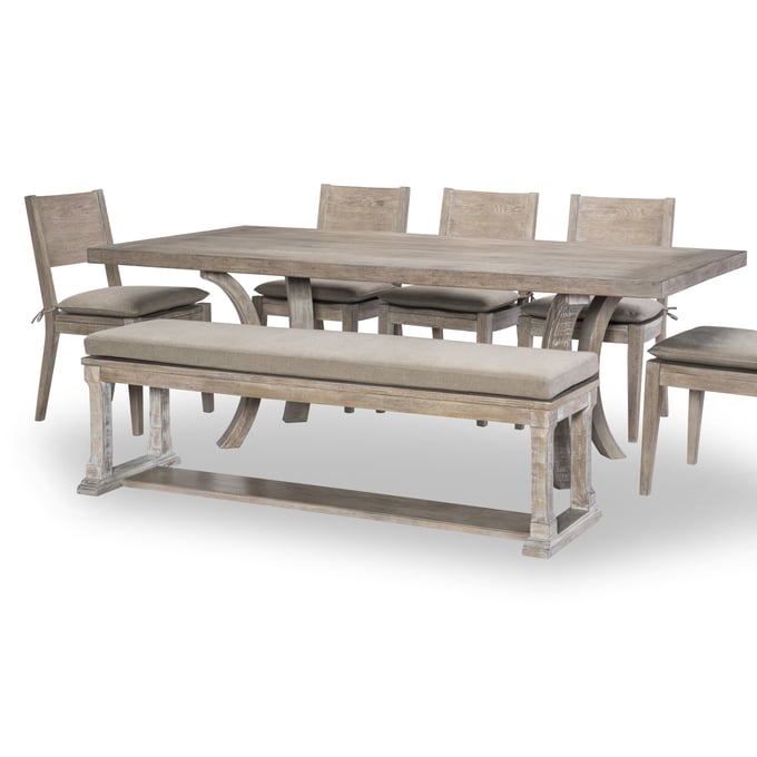 Legacy Furniture Halifax Flax Trestle 6pc Dining Room Set LGC-2400-622-140-974-DR-S1