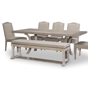 Legacy Furniture Halifax Flax Trestle 6pc Dining Room Set With Bench