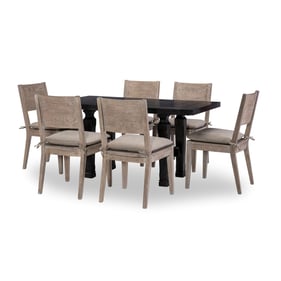 Legacy Furniture Halifax Java Flax 7pc Dining Room Set With Friendship Tabl...