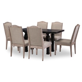 Legacy Furniture Halifax Java Flax 7pc Dining Room Set With Freindship Tabl...