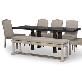 Legacy Furniture Halifax Java Flax 6pc Dining Room Set With Freindship Tabl...