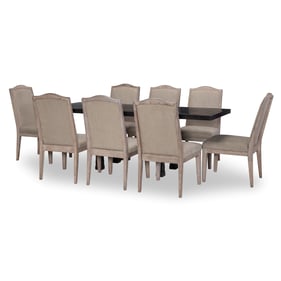 Legacy Furniture Halifax Java Flax 9pc Dining Room Set With Freindship Tabl...