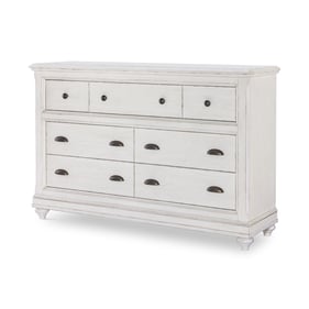 Legacy Furniture Cottage Park Aged White 7 Drawers Dresser