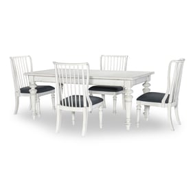 Legacy Furniture Cottage Park Aged White Rectangle 5pc Dining Room Set With...