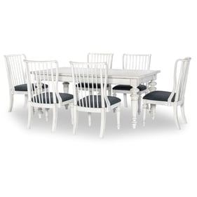 Legacy Furniture Cottage Park Aged White Rectangle 7pc Dining Room Set With...