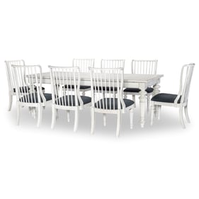 Legacy Furniture Cottage Park Aged White Rectangle 9pc Dining Room Set With...