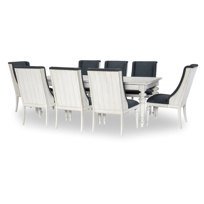 Legacy Furniture Cottage Park Aged White Rectangle 9pc Dining Room Set With Host Chairs LGC-2430-121-450-DR-S3