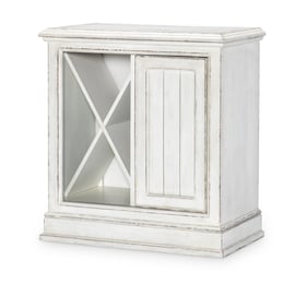 Legacy Furniture Cottage Park Aged White Wine Bar Cabinet