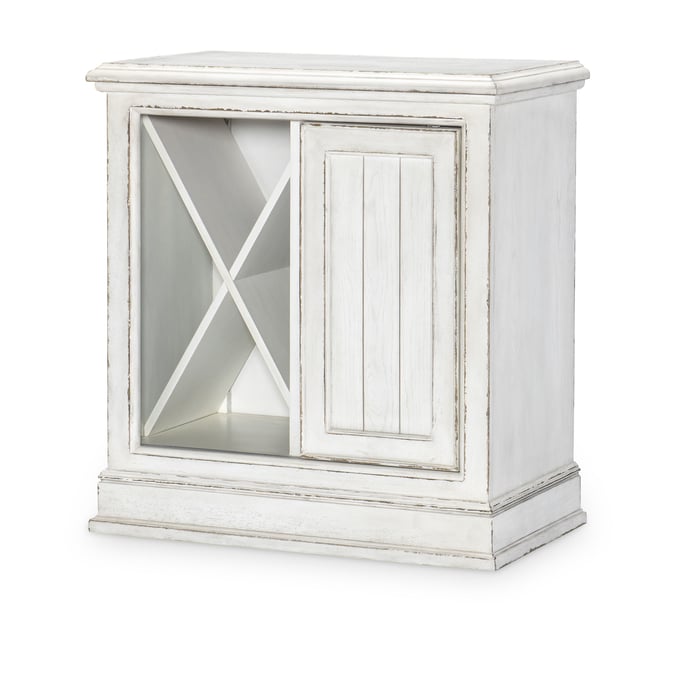 Legacy Furniture Cottage Park Aged White Wine Bar Cabinet LGC-2430-155