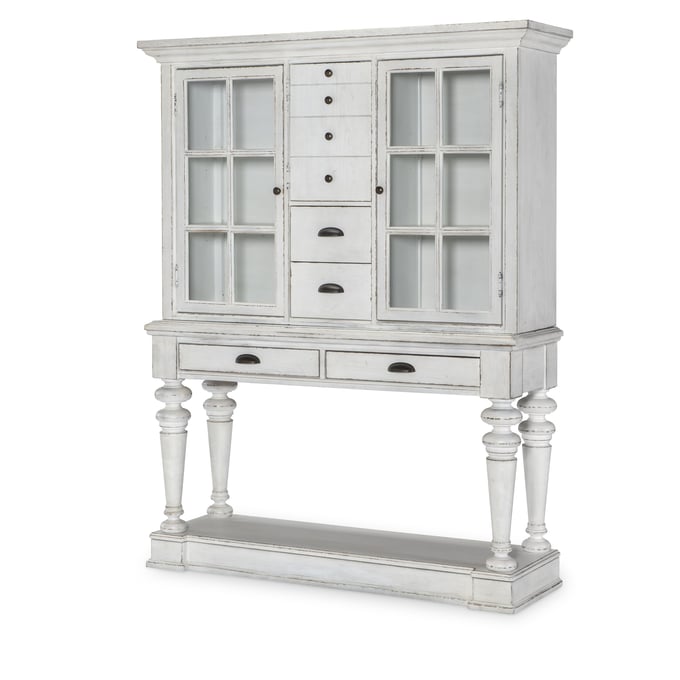 Legacy Furniture Cottage Park Aged White Sideboard With Hutch LGC-2430-180-152-BUF-HUT