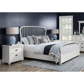 Legacy Furniture Cottage Park Aged White 2pc Bedroom Set With Queen Spindle...