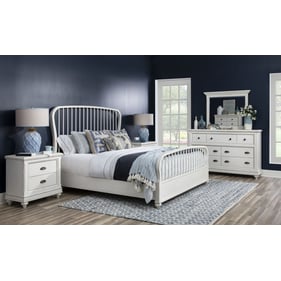 Legacy Furniture Cottage Park Aged White 4pc Bedroom Set With Queen Spindle...