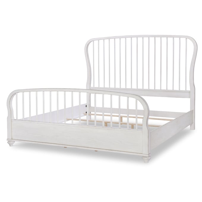 Legacy Furniture Cottage Park Aged White King Spindle Bed LGC-2430-4106K