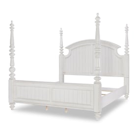 Legacy Furniture Cottage Park Aged White King Poster Bed