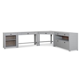 Legacy Furniture Union Square Slat Gray 4pc Office Furniture Set