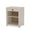 Square End Table, 1 Drawer, 2 Open Cubbies