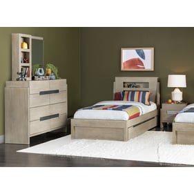 Legacy Kids District Weathered Oak 4pc Kids Bedroom Set With Twin Trundle B...