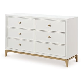 Legacy Kids Chelsea by Rachael Ray White Gold 6 Drawers Dresser