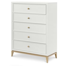 Legacy Kids Chelsea by Rachael Ray White Gold 5 Drawers Chest