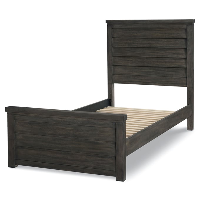 Legacy Kids Bunkhouse Aged Barnwood Louvered Twin Panel Bed LGC-N8830-4103K