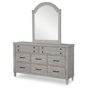 Legacy Furniture Belhaven Weathered Plank Wood Dresser And Mirror