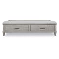 Upholstered Bench Storage Footboard, Queen 5/0 (2 Drawers, 3 Slats w/3 Feet & Mattress Support Panels, Slat Height: 17